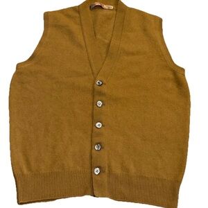 Jaeger Cashmere Sweater Vest 100% Cashmere Mens 38 Made in Scotland